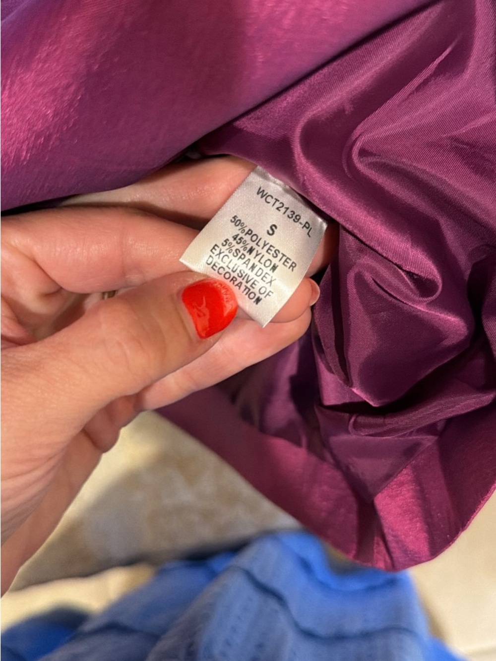 THML Sheen & Iridescent Purple Cocktail Dress - Picture 7 of 8